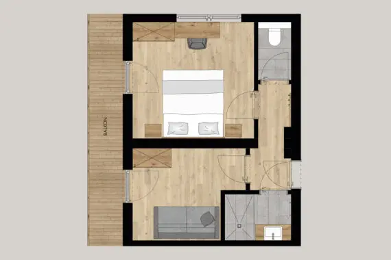 Doppelzimmer-Familienzimmer-zimmer-Urlaub-genießen-reisen-skifahren-entspanen-forstau-fageralm-reiteralm-ski-amade-forstauerwirt Familienzimmer GLÜCKS.MOMENT, Zimmer in Forstau