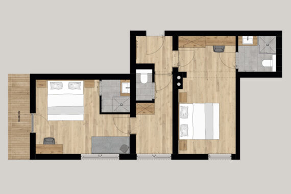 Familiensuite HERZ.KLOPFENM, Zimmer in Forstau